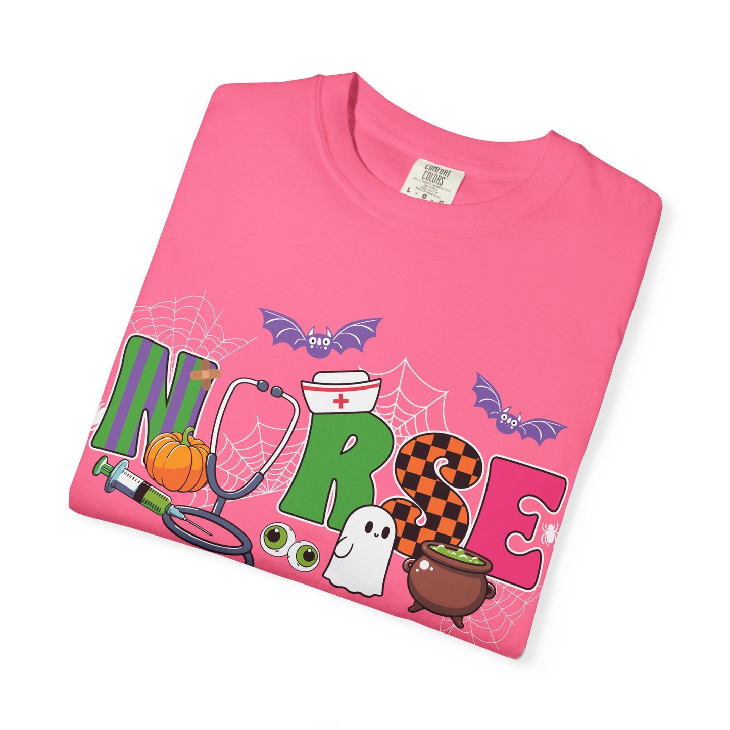 Halloween Nurse T-Shirt, Cute Nurse Shirt, Unisex Halloween Tee, Gift for Nurses, Spooky Nursing Apparel, Funny Healthcare Shirt