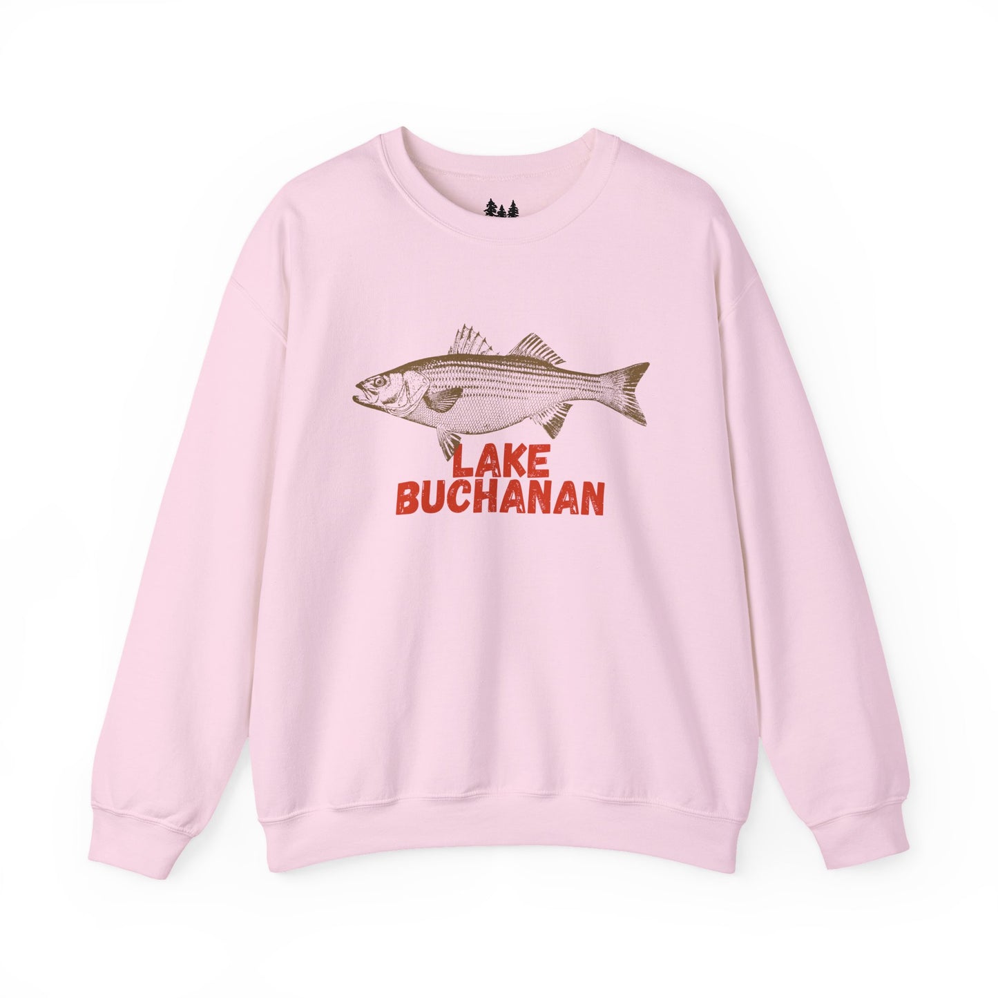 Lake Buchanan Fishing Sweatshirt, Unisex Crewneck, Casual Wear, Gift for Fishermen, Outdoor Apparel, Lake House Cozy