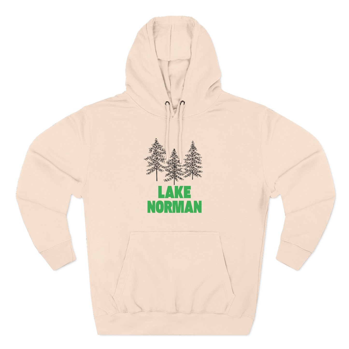 Lake Norman Fleece Hoodie, Cozy Sweatshirt, Outdoor Adventure Wear, Unique Gift for Lake Lovers, Perfect for Fall and Winter