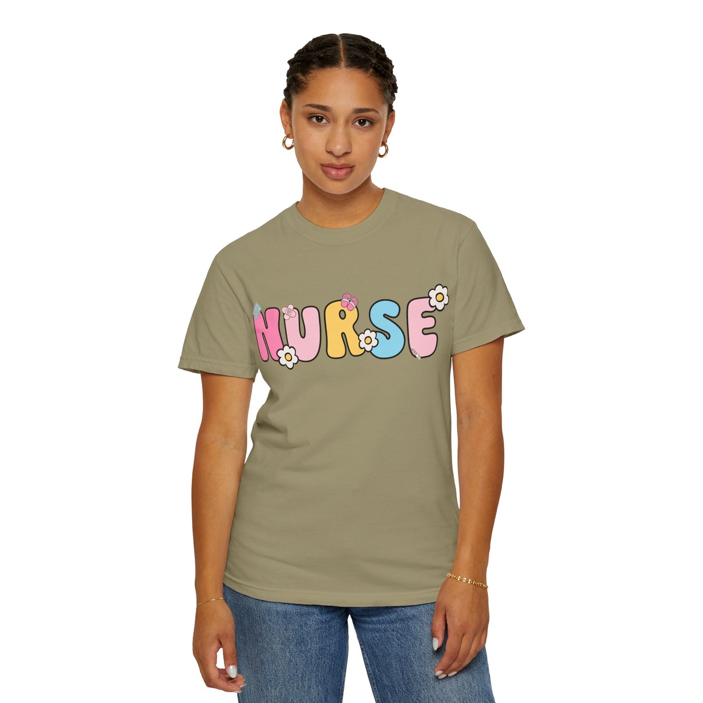Playful Nurse T-Shirt - Fun Gift for Healthcare Workers, Floral Design, Birthday Present, Nurse Appreciation Week, Casual Wear