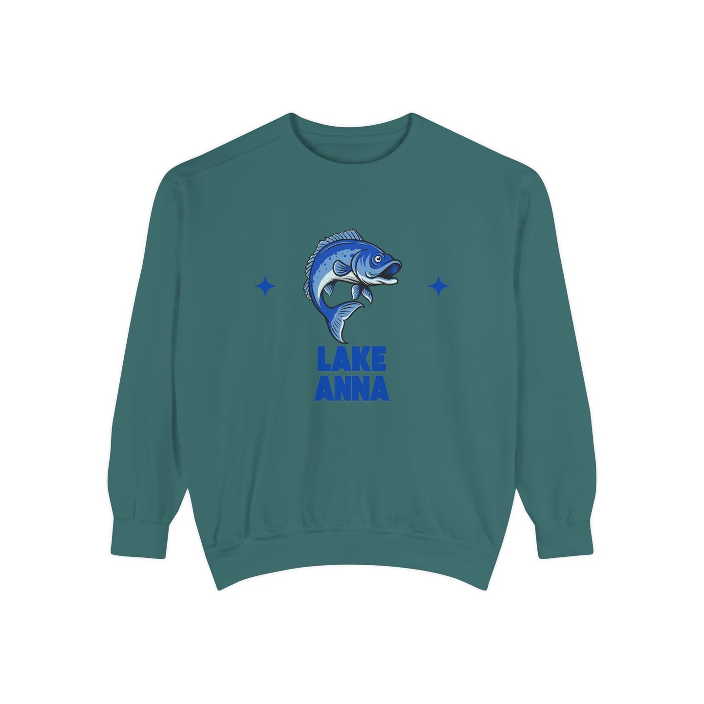 Lake Anna Fish Design Unisex Sweatshirt | Cozy Fishing Apparel, Casual Wear, Gift for Anglers, Lake Day Outfit, Nature Lovers Sweatshirt