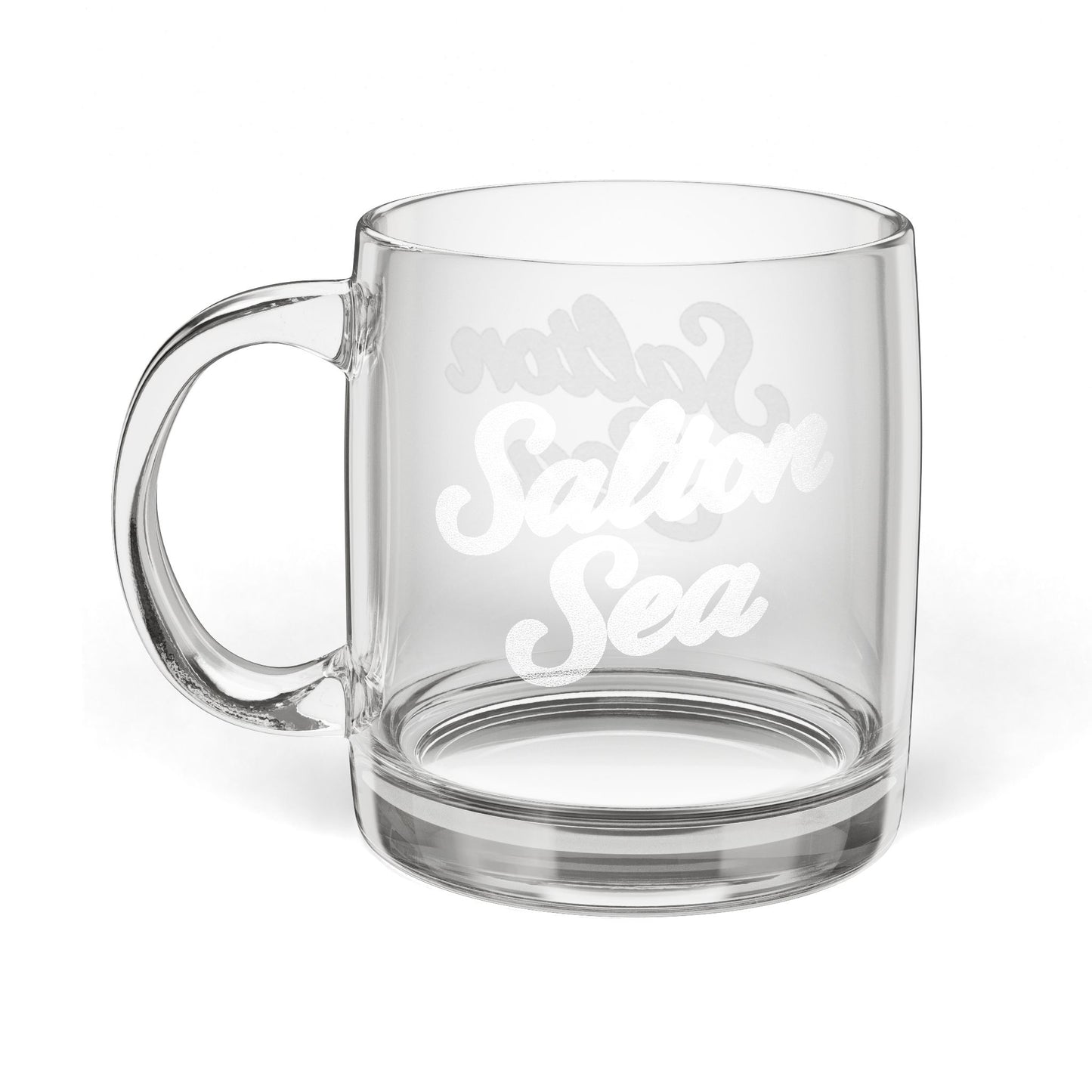 Salton Sea Engraved Coffee Mug - Personalized Glass Cup for Coffee Lovers, Gifts for Birthdays, Weddings, Housewarming, Custom Drinkware