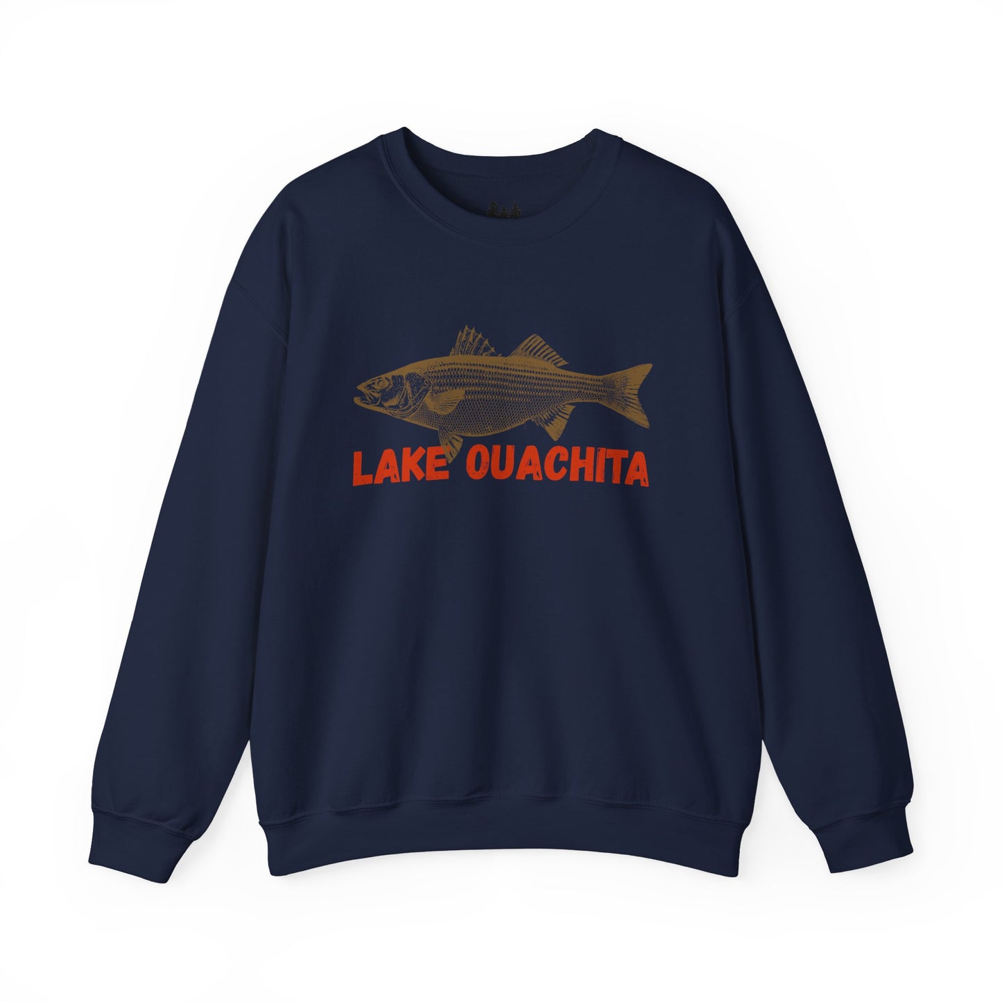 Lake Ouachita Fishing Sweatshirt, Unisex Crewneck, Casual Wear, Gift for Fishermen, Outdoor Apparel, Lake House Cozy
