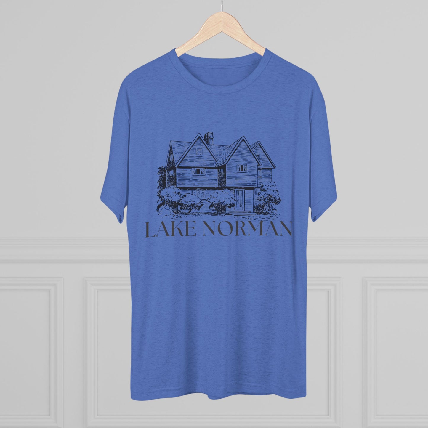 Lake Norman Unisex Tri-Blend Crew Tee, Casual T-Shirt, Summer Apparel, Lake House Shirt, Gift for Friends, Travel Tee