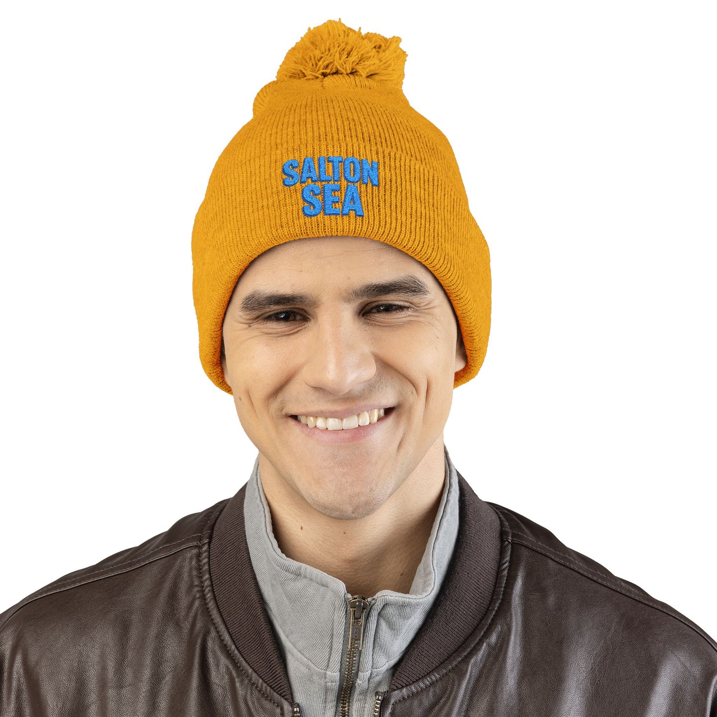 Salton Sea Pom-Pom Knit Cap (Embroidery)