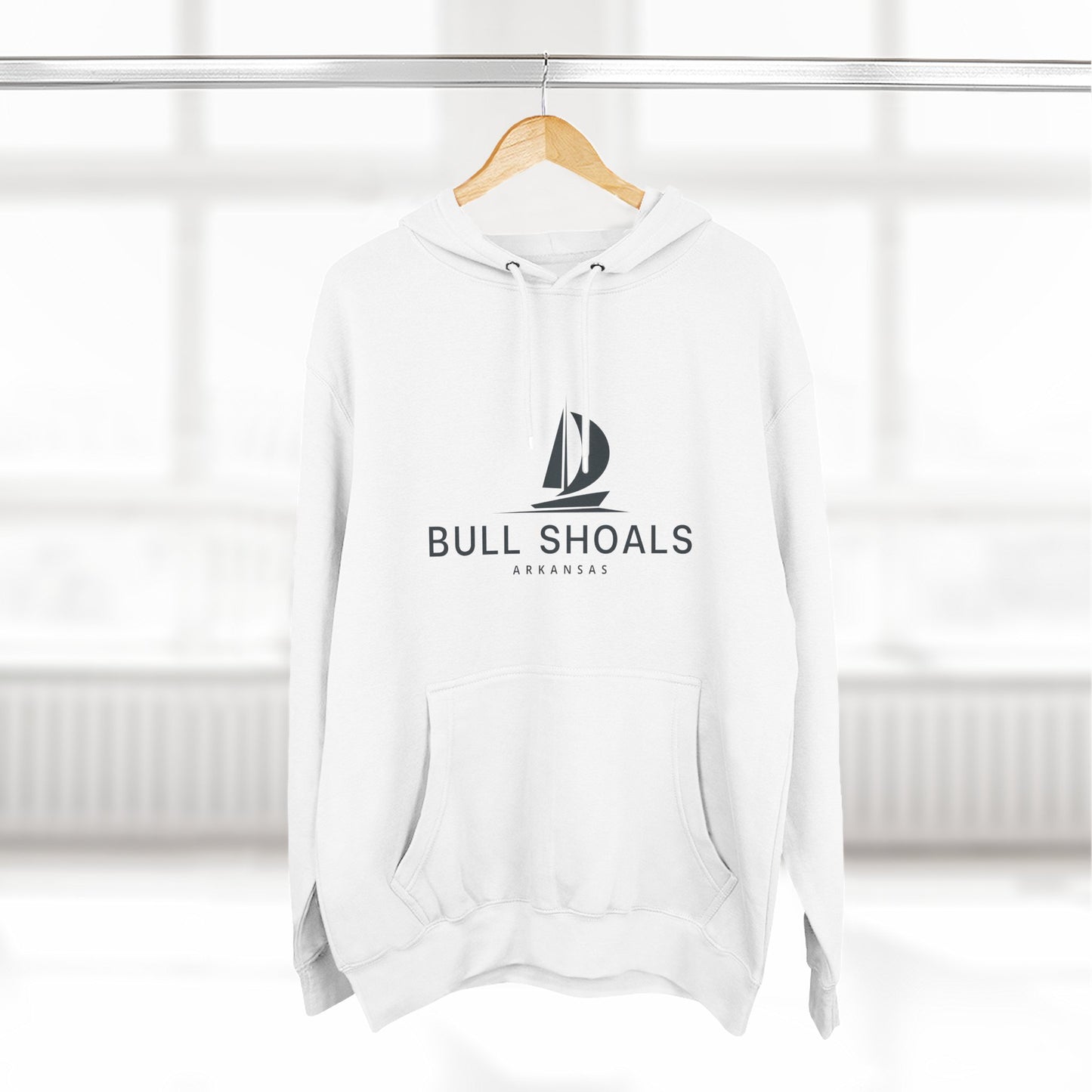 Bull Shoals Inspired Fleece Hoodie, Casual Wear, Relaxation, Gift for Autumn Lovers, Travel Essential
