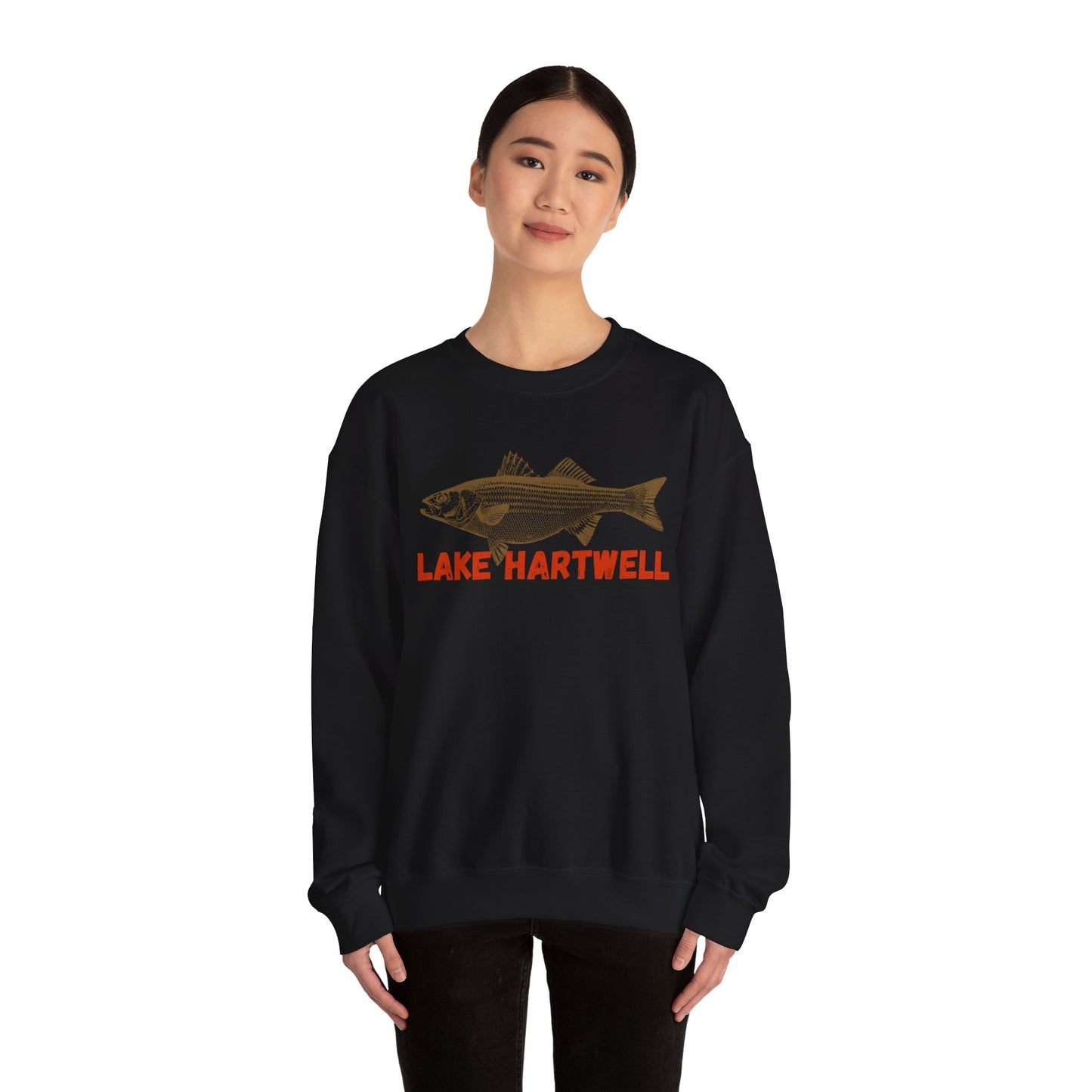 Lake Hartwell Fishing Sweatshirt, Unisex Crewneck, Casual Wear, Gift for Fishermen, Outdoor Apparel, Lake House Cozy