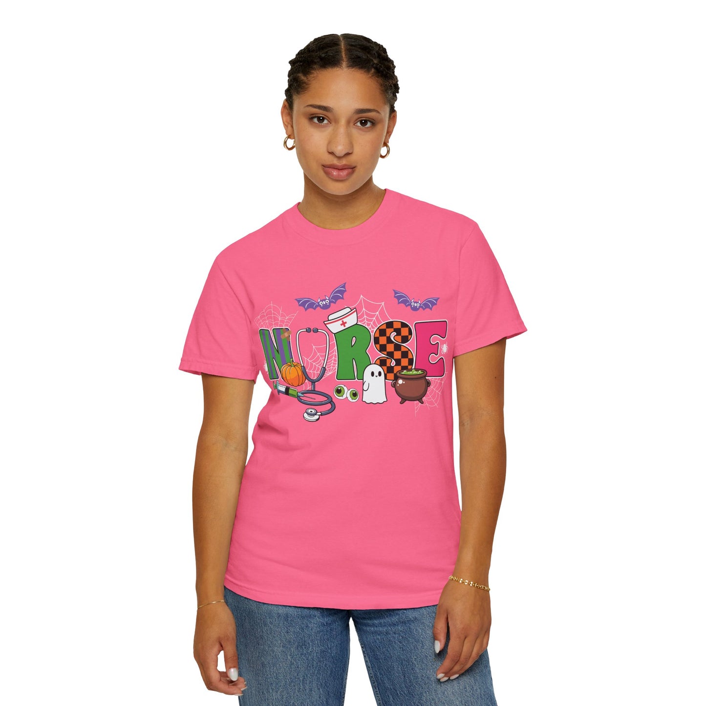 Halloween Nurse T-Shirt, Cute Nurse Shirt, Unisex Halloween Tee, Gift for Nurses, Spooky Nursing Apparel, Funny Healthcare Shirt