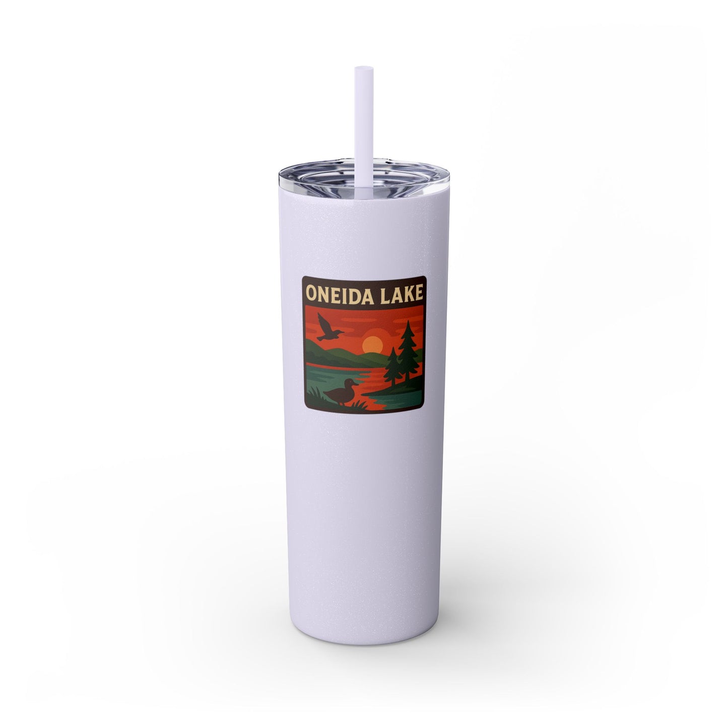 Oneida Lake Skinny Tumbler - 20oz Travel Mug, Eco-Friendly Drinkware for Adventurers, Ideal for Camping, Picnics, and Daily Hydration