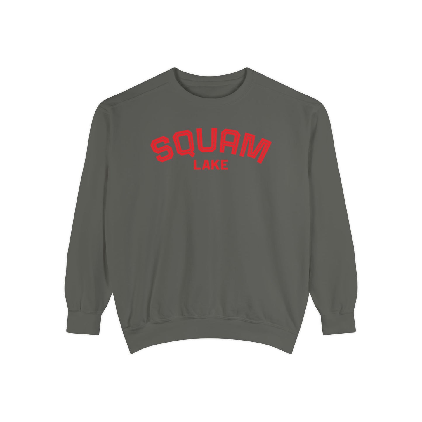 Squam Lake Unisex Garment-Dyed Sweatshirt, Cozy Casual Wear, Perfect for Lakeside Gatherings, Great for Fall, Gift for Nature Lovers