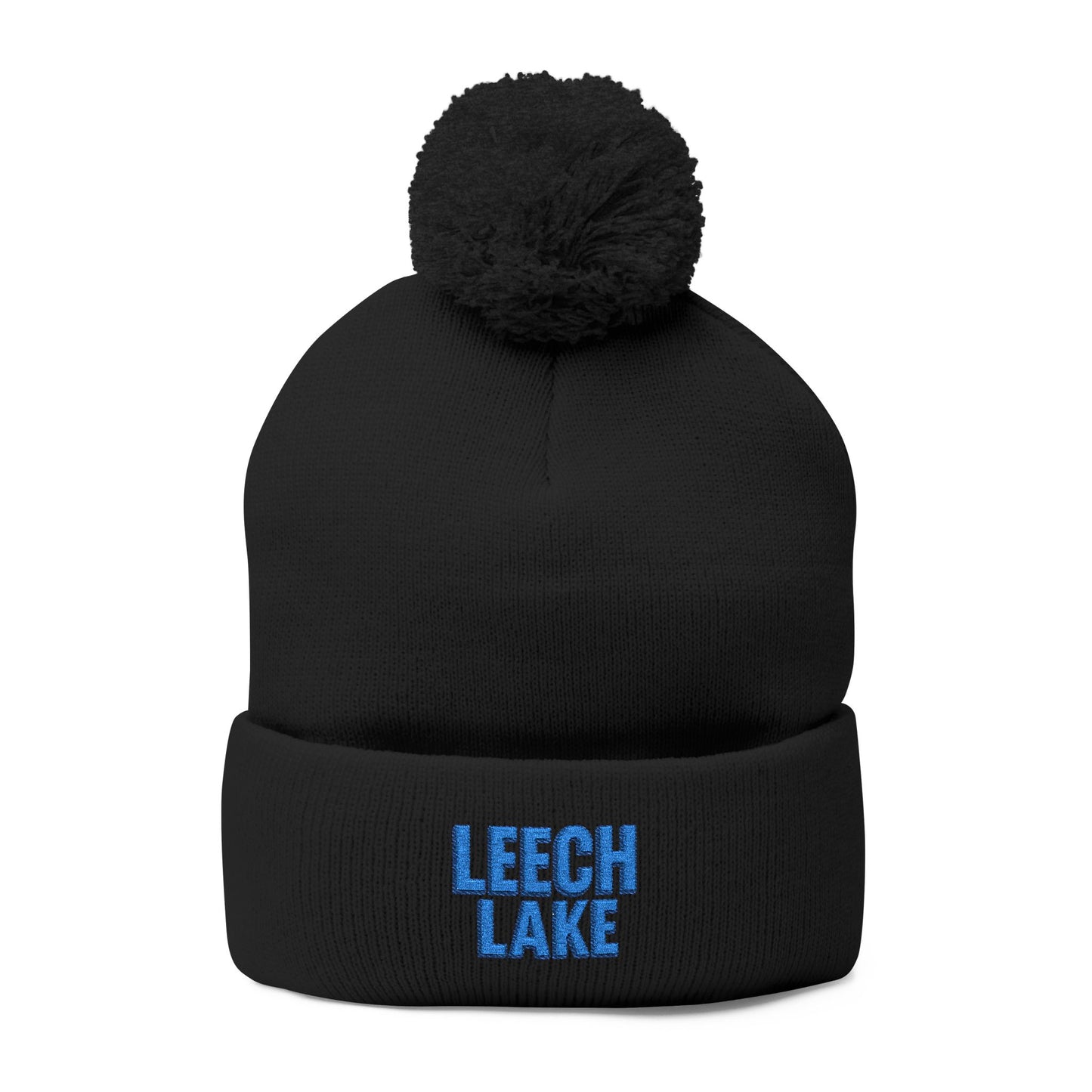 Leech Lake Pom-Pom Knit Cap (Embroidery)