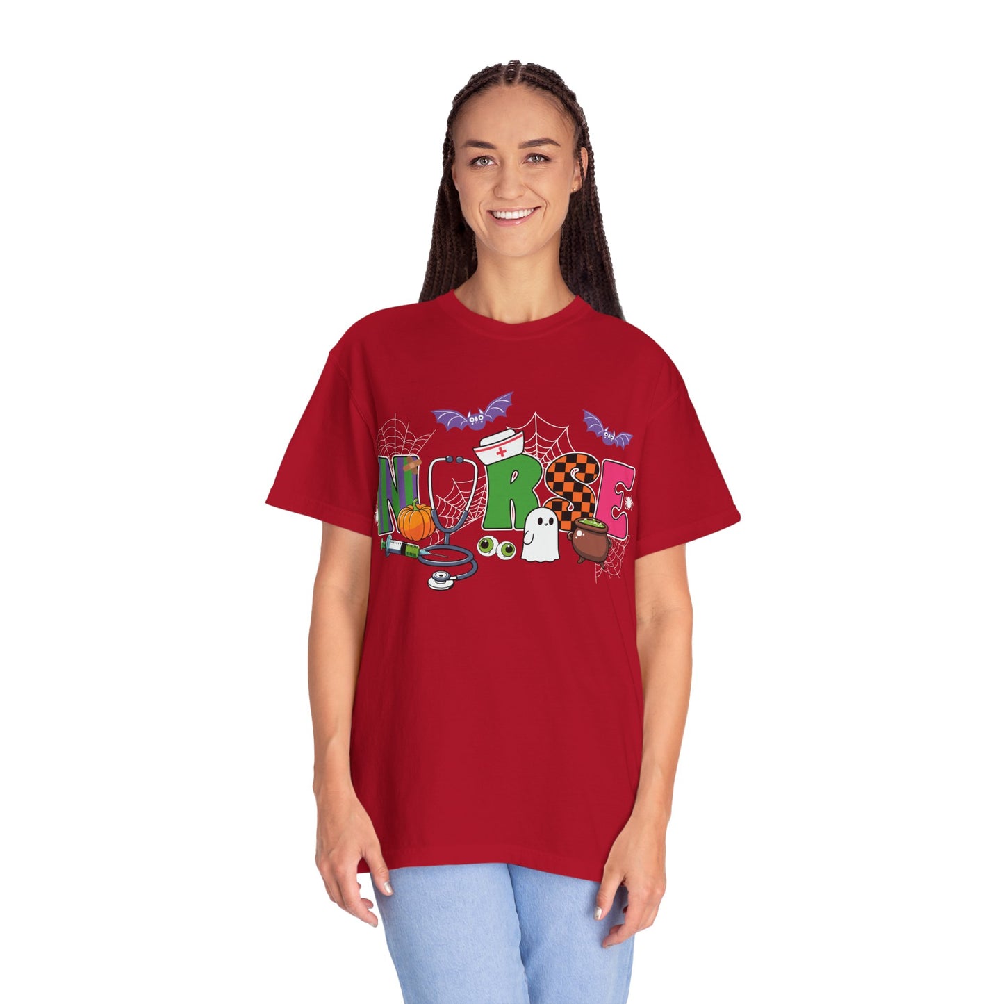 Halloween Nurse T-Shirt, Cute Nurse Shirt, Unisex Halloween Tee, Gift for Nurses, Spooky Nursing Apparel, Funny Healthcare Shirt