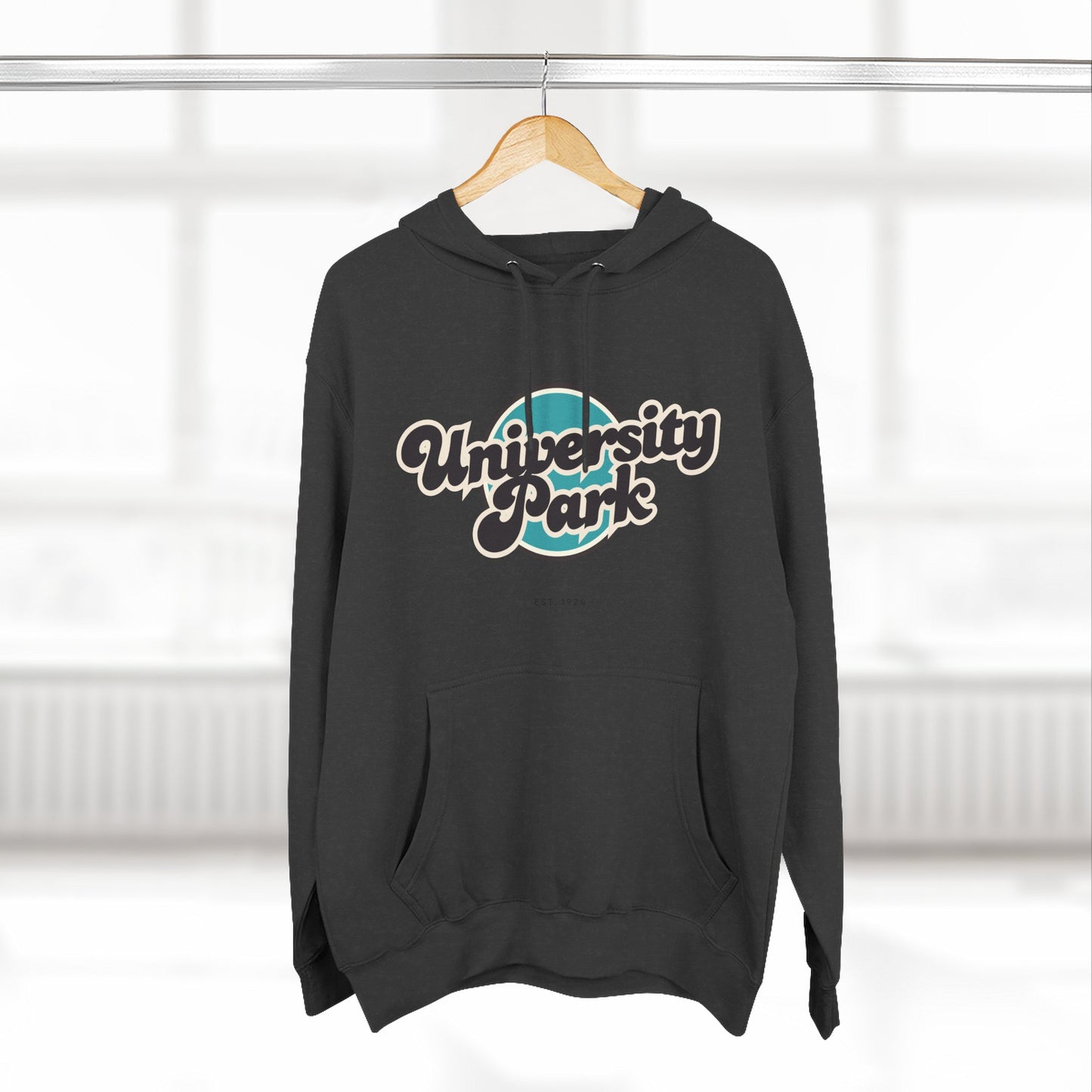 University Park Retro Vibe Hoodie for Casual Days, Streetwear, Unisex Gift, Cozy Layering Apparel