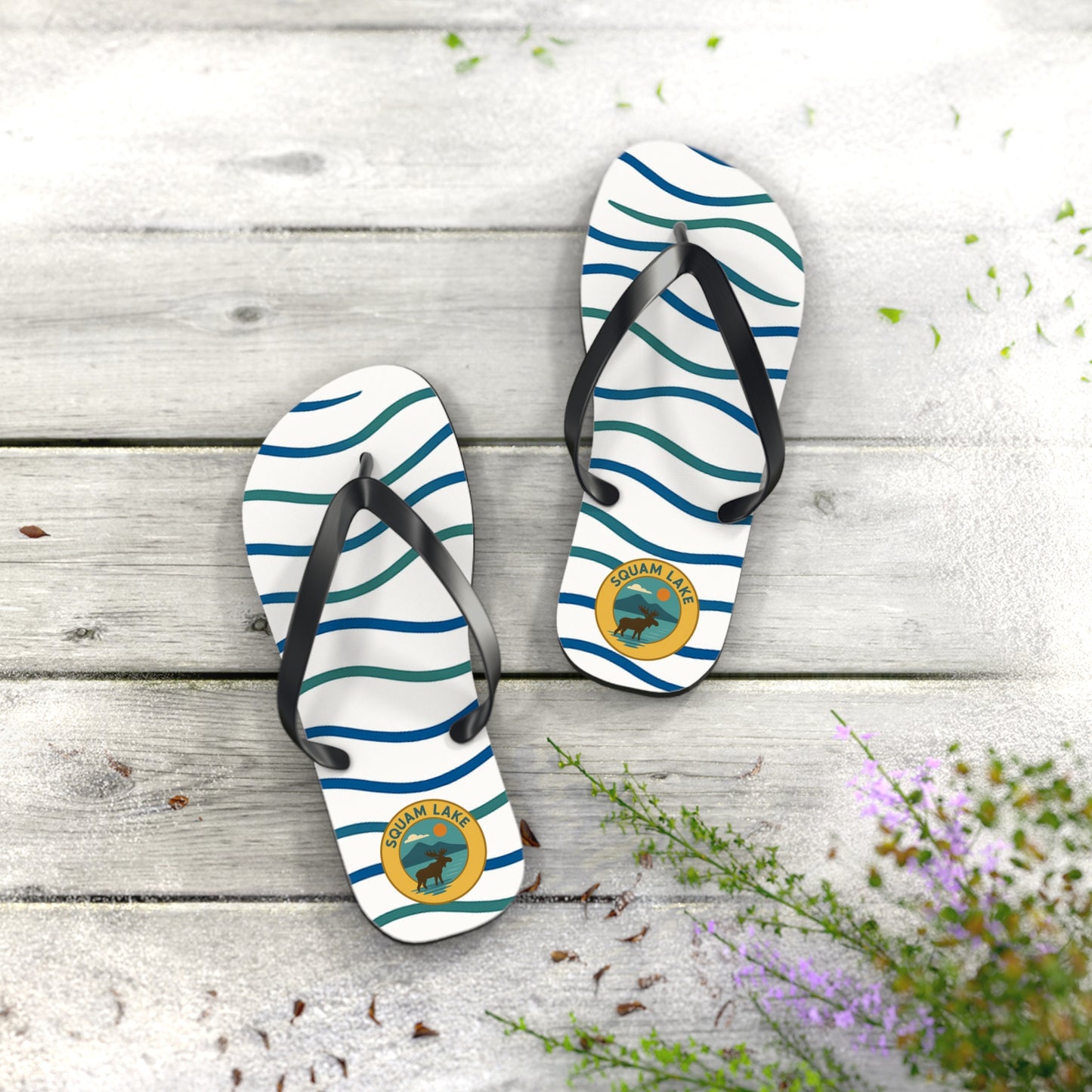 Beachy Vibes Flip Flops - Summer Sandals, Poolside Footwear, Vacation Essentials, Casual Summer Shoes, Beach Accessories