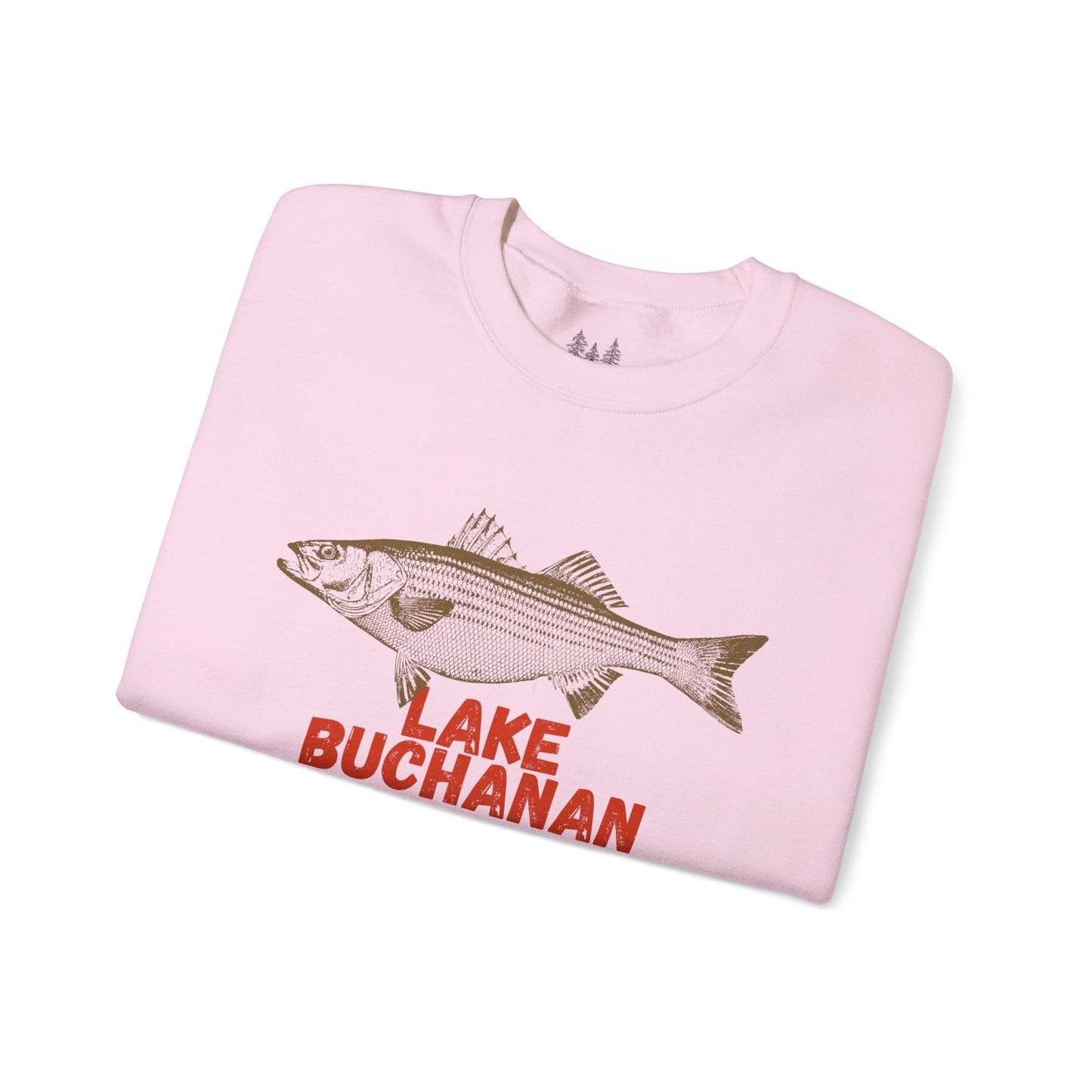Lake Buchanan Fishing Sweatshirt, Unisex Crewneck, Casual Wear, Gift for Fishermen, Outdoor Apparel, Lake House Cozy