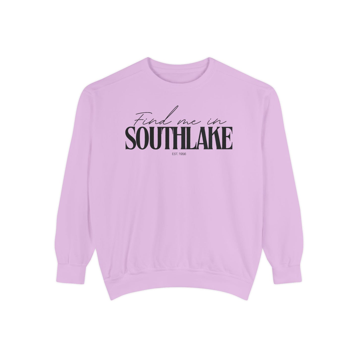 Southlake Cozy Sweatshirt, Unisex Garment-Dyed Crew, Casual Wear, Gift for Friends, Fall Fashion, Lounge Style