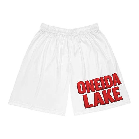 Oneida Lake Stylish Basketball Shorts, Summer Athletics Gear, Comfortable Sports Wear, Casual Workout Shorts, Gift for Sports Lovers, Unique Gym Apparel