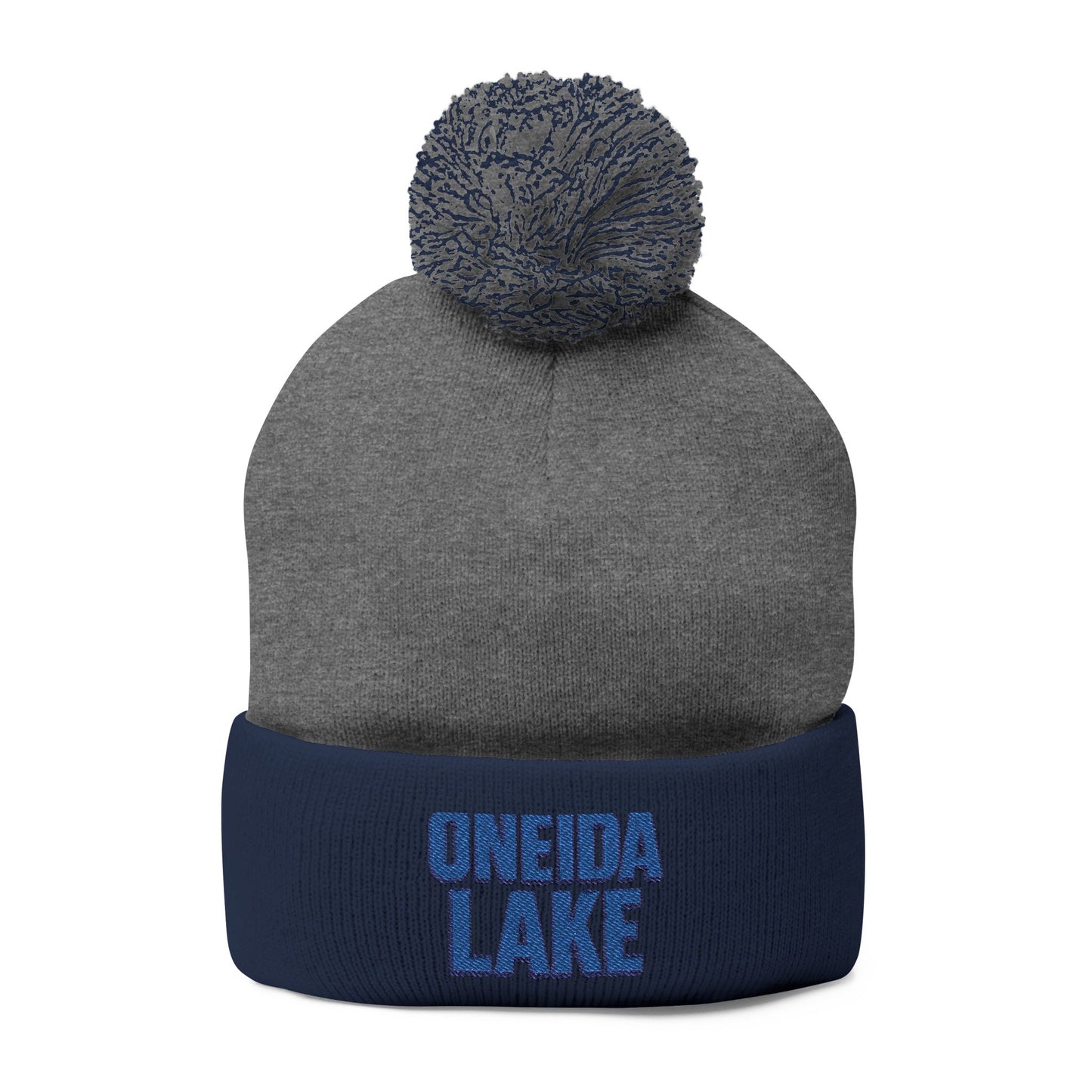 Oneida Lake Pom-Pom Knit Cap (Embroidery)