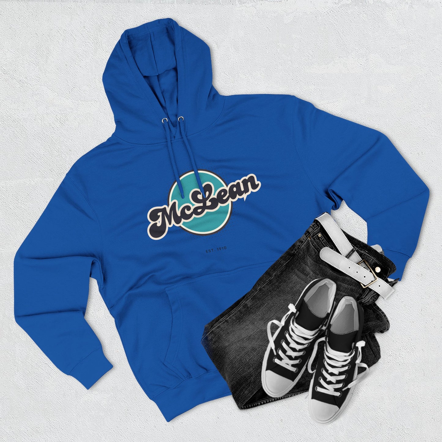 McLean Retro Vibe Hoodie for Casual Days, Streetwear, Unisex Gift, Cozy Layering Apparel