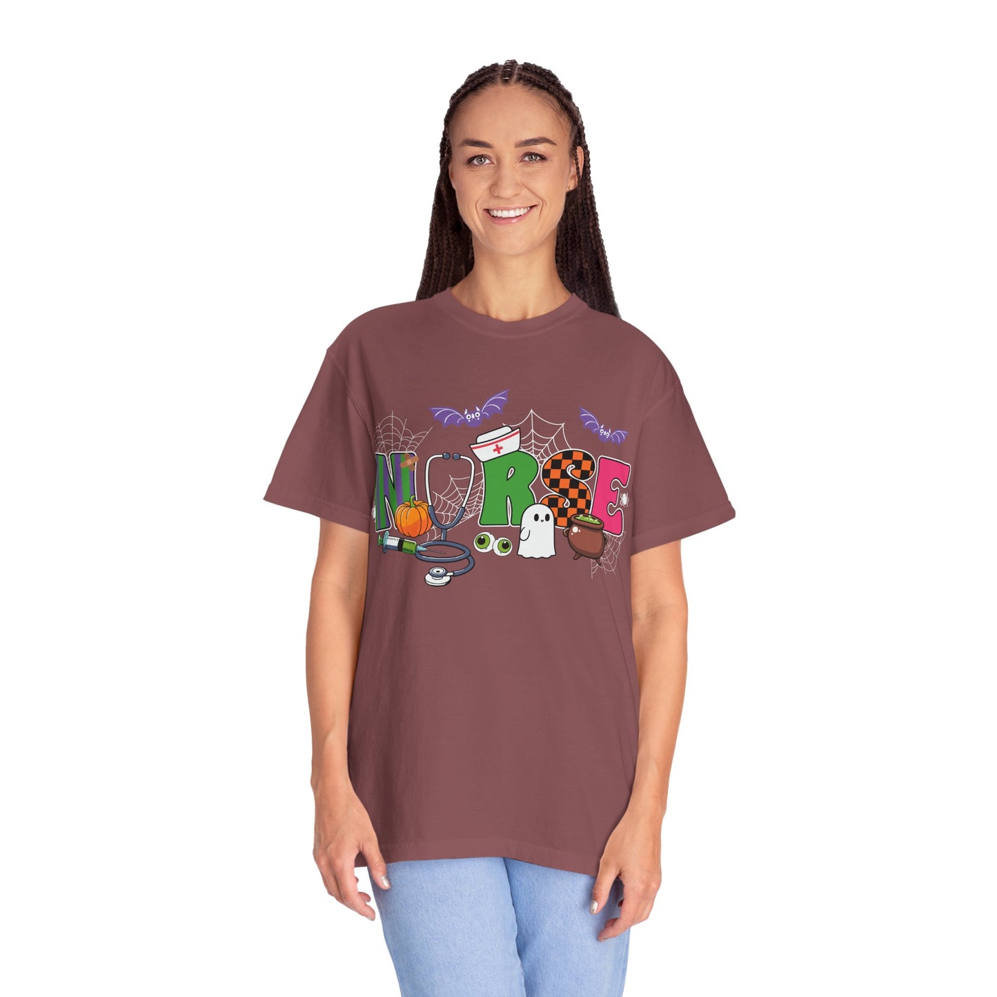 Halloween Nurse T-Shirt, Cute Nurse Shirt, Unisex Halloween Tee, Gift for Nurses, Spooky Nursing Apparel, Funny Healthcare Shirt