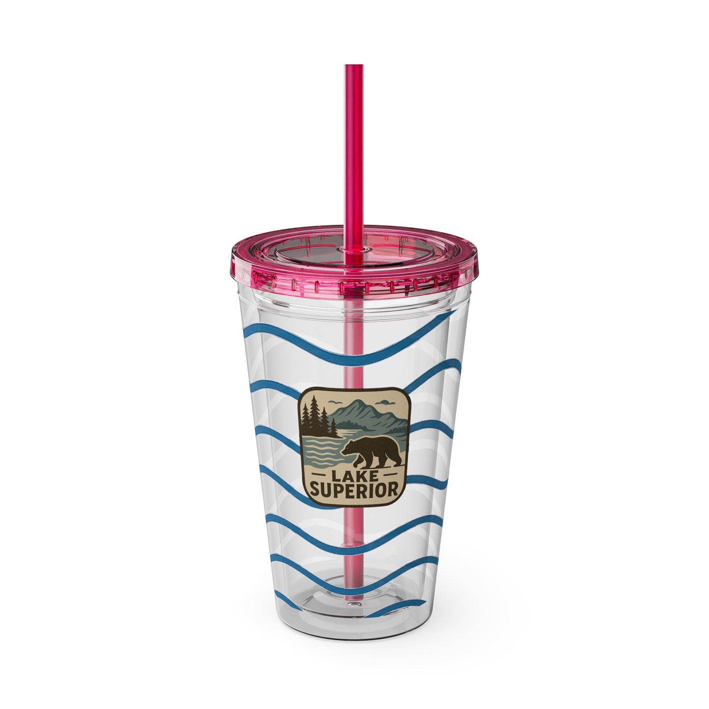 Lake Superior Sunsplash Tumbler, 16oz Clear Drink Cup for Outdoor Adventures, Customizable Travel Mug, Perfect for Summer Fun, Eco-Friendly Beverage [...]