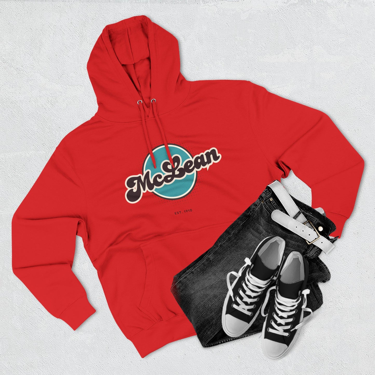 McLean Retro Vibe Hoodie for Casual Days, Streetwear, Unisex Gift, Cozy Layering Apparel
