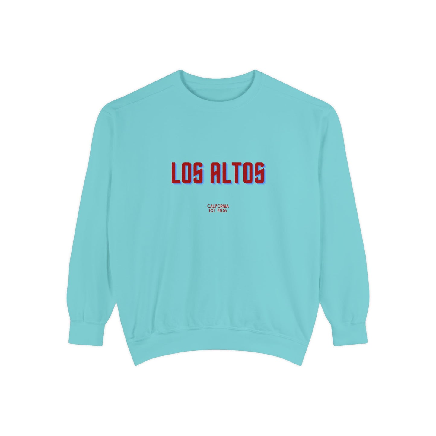 Los Altos Unisex Garment-Dyed Sweatshirt | Cozy Fashion, Perfect for Casual Outings, Gifts, Fall & Winter Style, Everyday Comfort