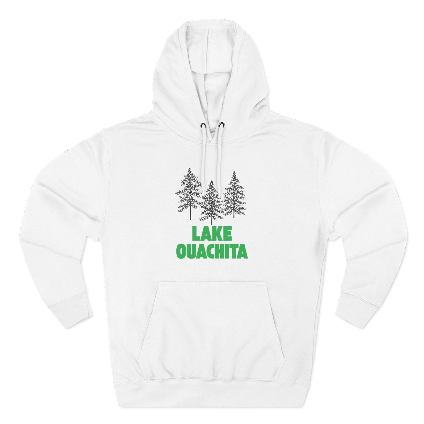 Lake Ouachita Fleece Hoodie, Cozy Sweatshirt, Outdoor Adventure Wear, Unique Gift for Lake Lovers, Perfect for Fall and Winter