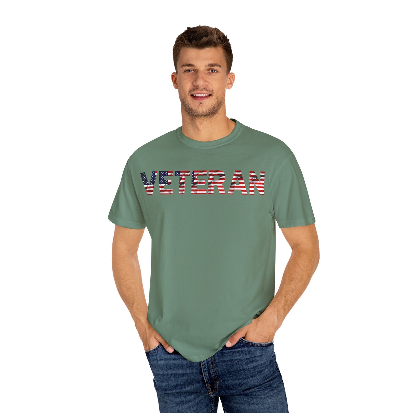 Veteran Pride Garment-Dyed T-Shirt for Unisex, Casual Wear, Memorial Day, Veteran's Day, Patriotic Apparel, Gift for Veterans