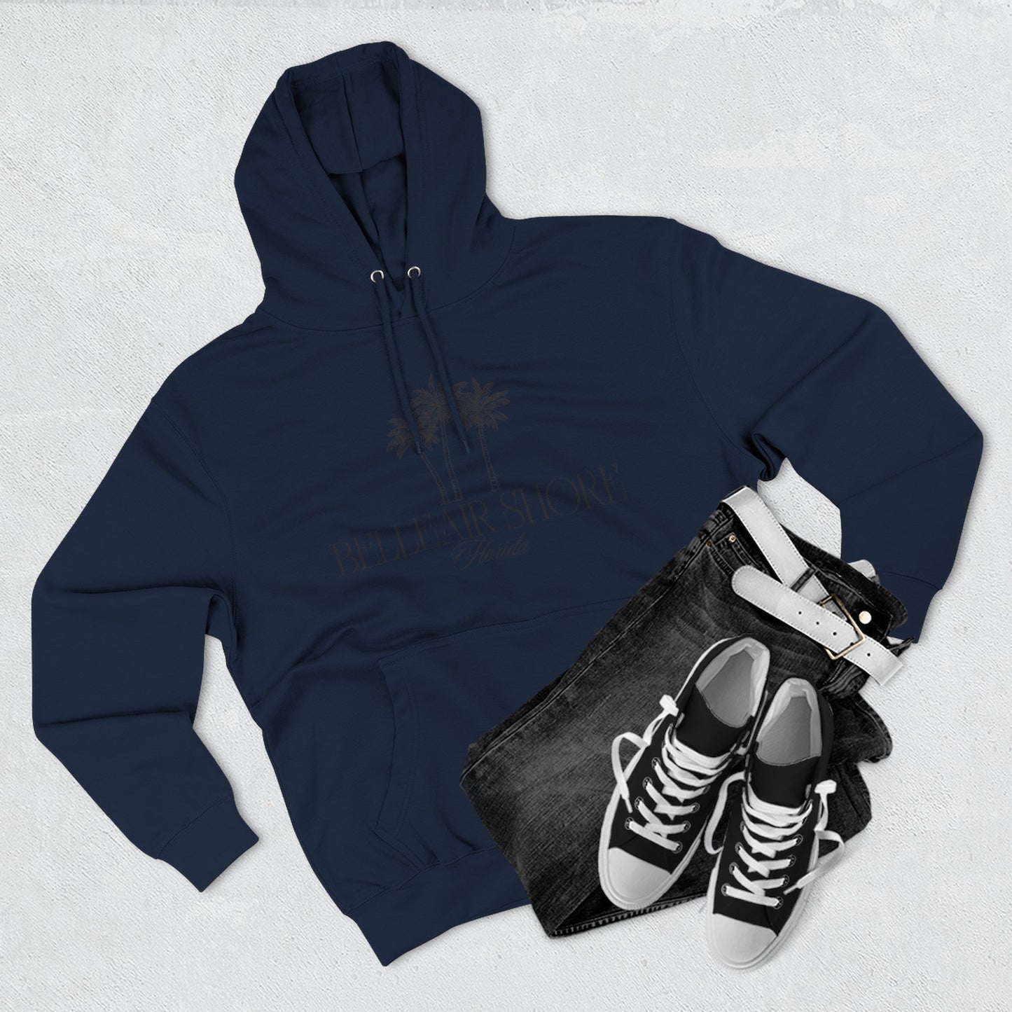 Belleair Shore Vibes Hoodie with Design, Perfect for Autumn Lovers, Comfortable and Stylish, Great Gift for Vacations