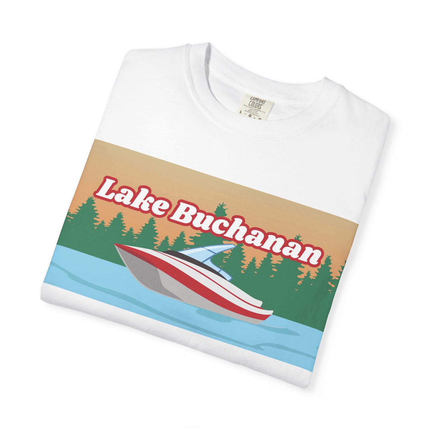 Lake Buchanan Relaxed Unisex T-Shirt, Summer Vibes Tee, Outdoor Adventure Shirt, Lake Life Apparel, Gift for Nature Lovers, Vacation Wear