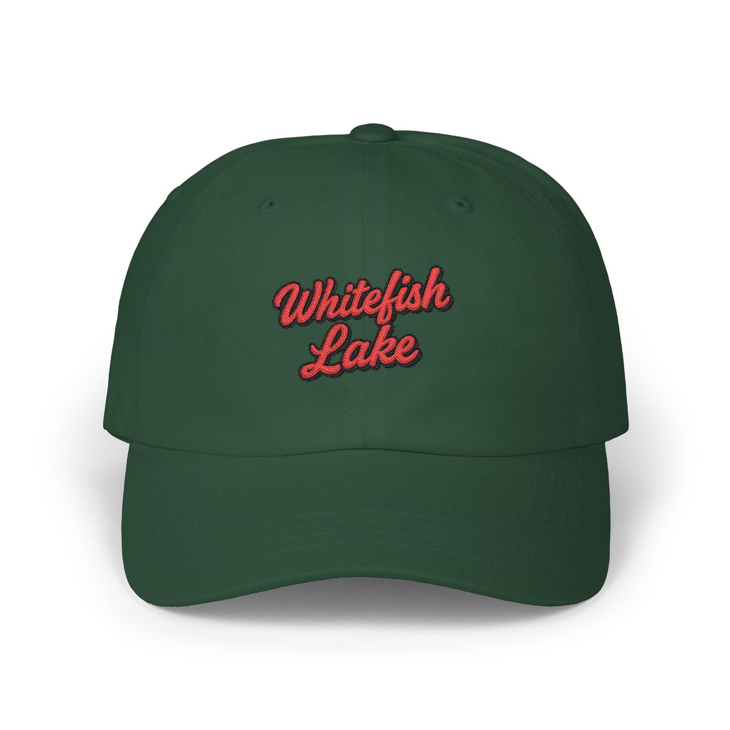 Whitefish Lake Stylish Dad Cap, Casual Summer Hat, Outdoor Accessory, Gift for Father's Day, Boating Trip Gear, Everyday Wear