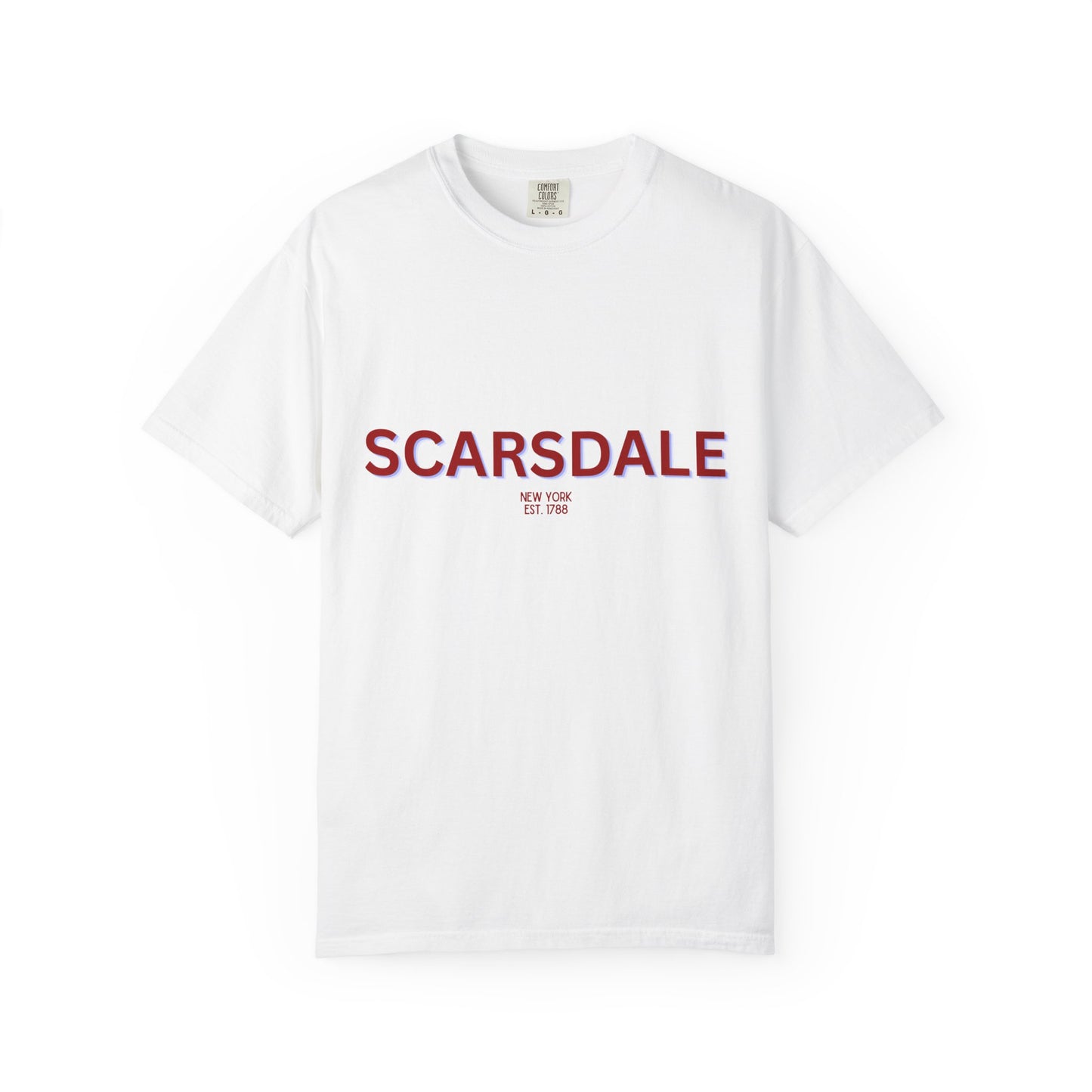 Scarsdale Garment-Dyed Unisex T-Shirt, Casual Tee, Vintage Style Shirt, Everyday Wear, Birthday Gift, Unique Apparel