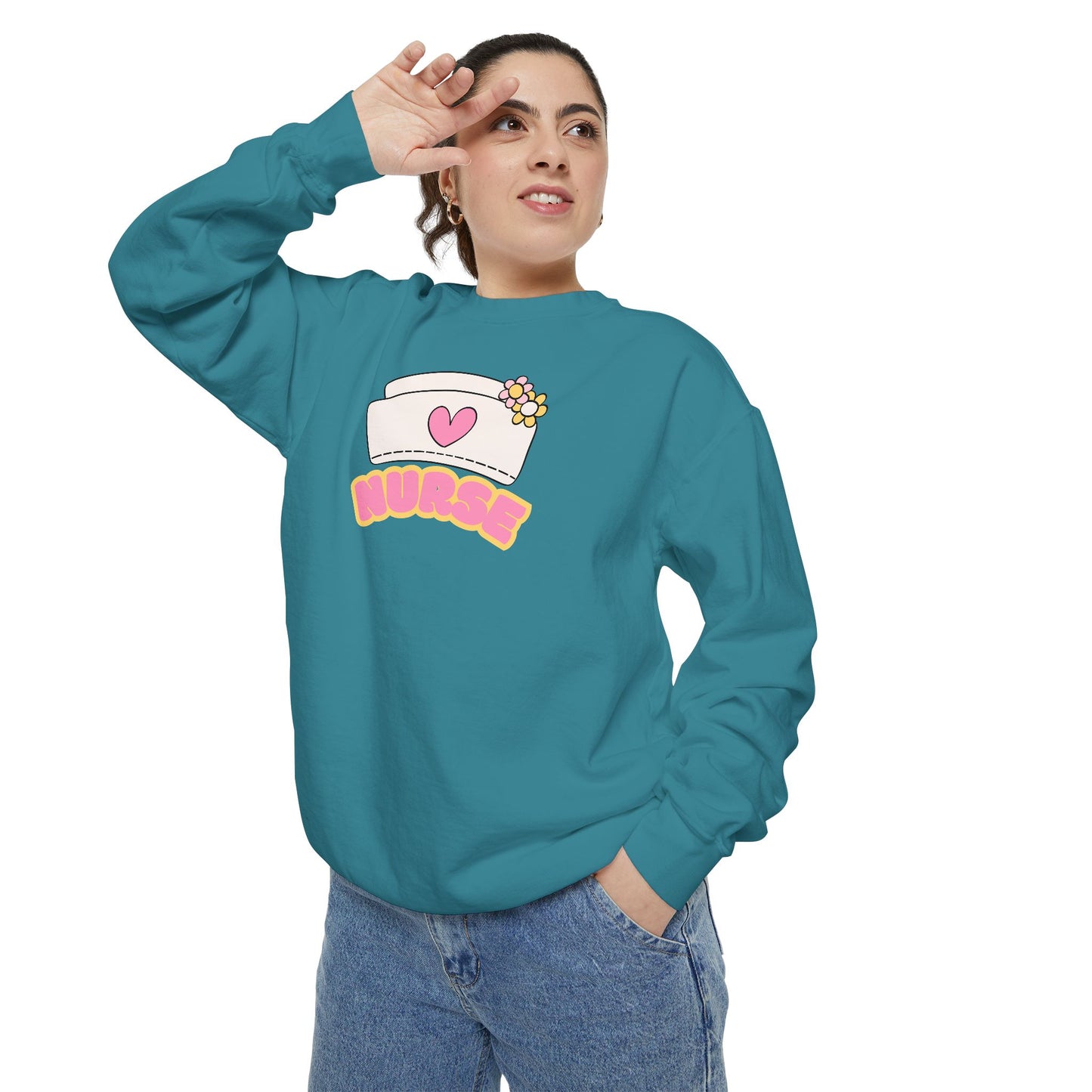 Nurse Love Sweatshirt, Cozy Gift for Healthcare Workers, Unique Gift for Nurses, Casual Medical Apparel, Nurse Appreciation