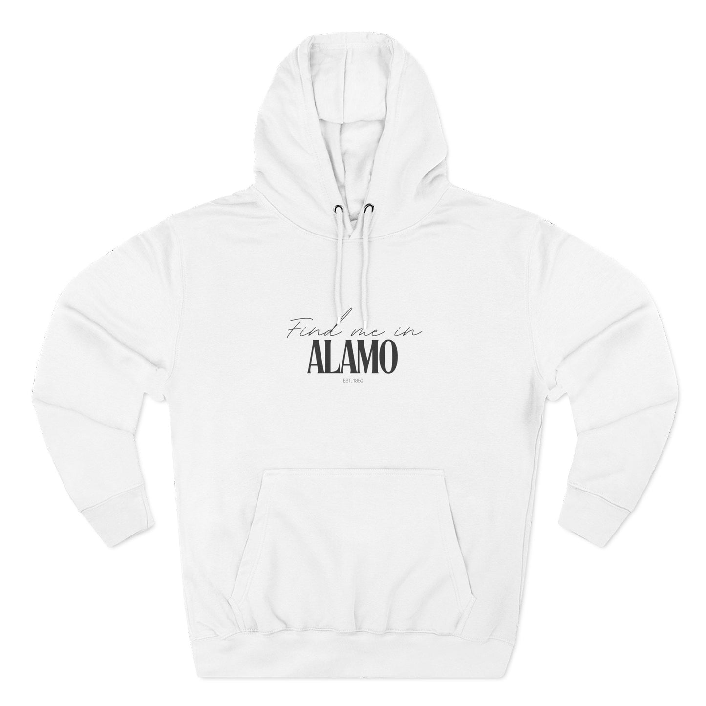 Alamo Stylish Three-Panel Fleece Hoodie for Everyday Comfort, Personalized Gift, Casual Wear, Unisex Hoodie, Cozy Fashion