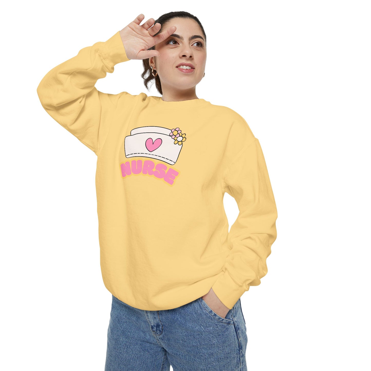 Nurse Love Sweatshirt, Cozy Gift for Healthcare Workers, Unique Gift for Nurses, Casual Medical Apparel, Nurse Appreciation