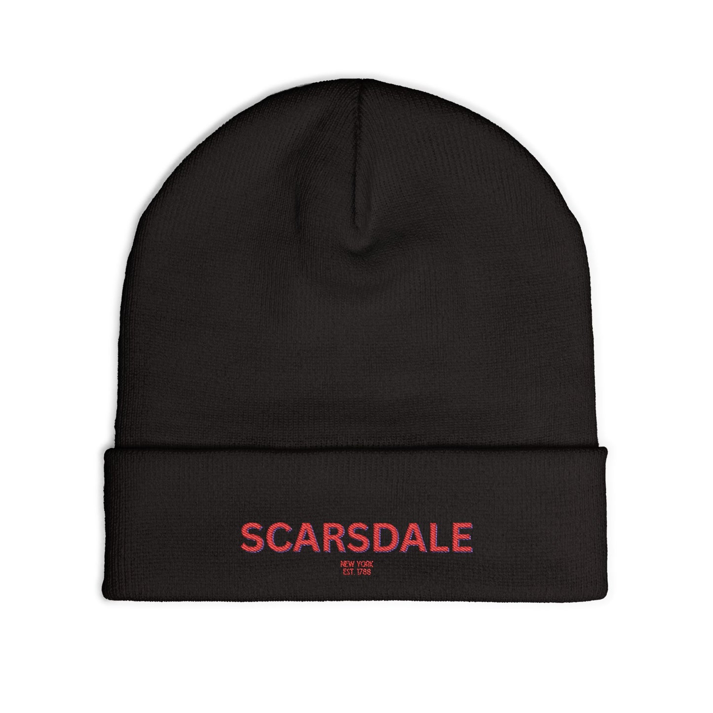 Scarsdale Cozy Custom Knit Beanie - Personalized Scarsdale Hat, Winter Accessory, Gifts for Him, Her, Stylish Warmth