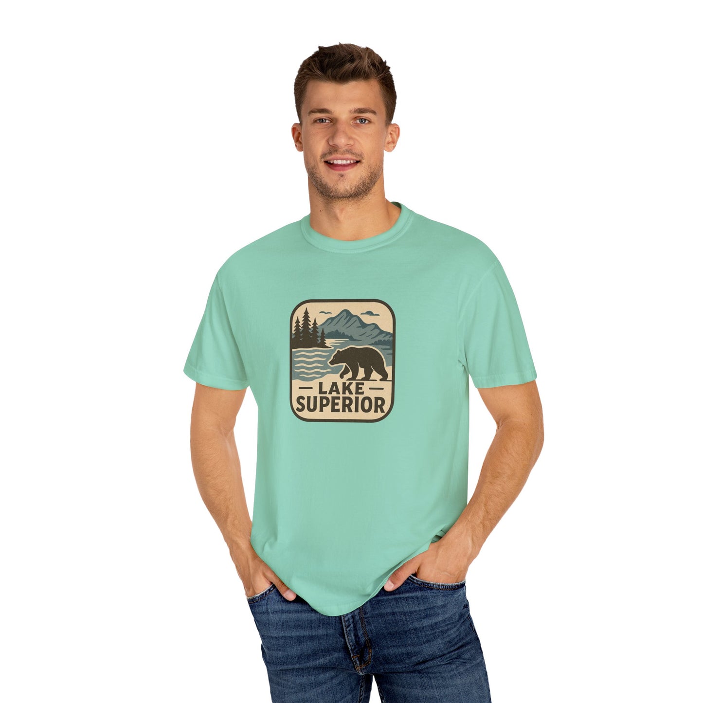 Lake Superior Unisex T-Shirt, Casual Graphic Tee, Nature Lover Gift, Outdoor Adventure Shirt, Vacation Souvenir, Summer Wear