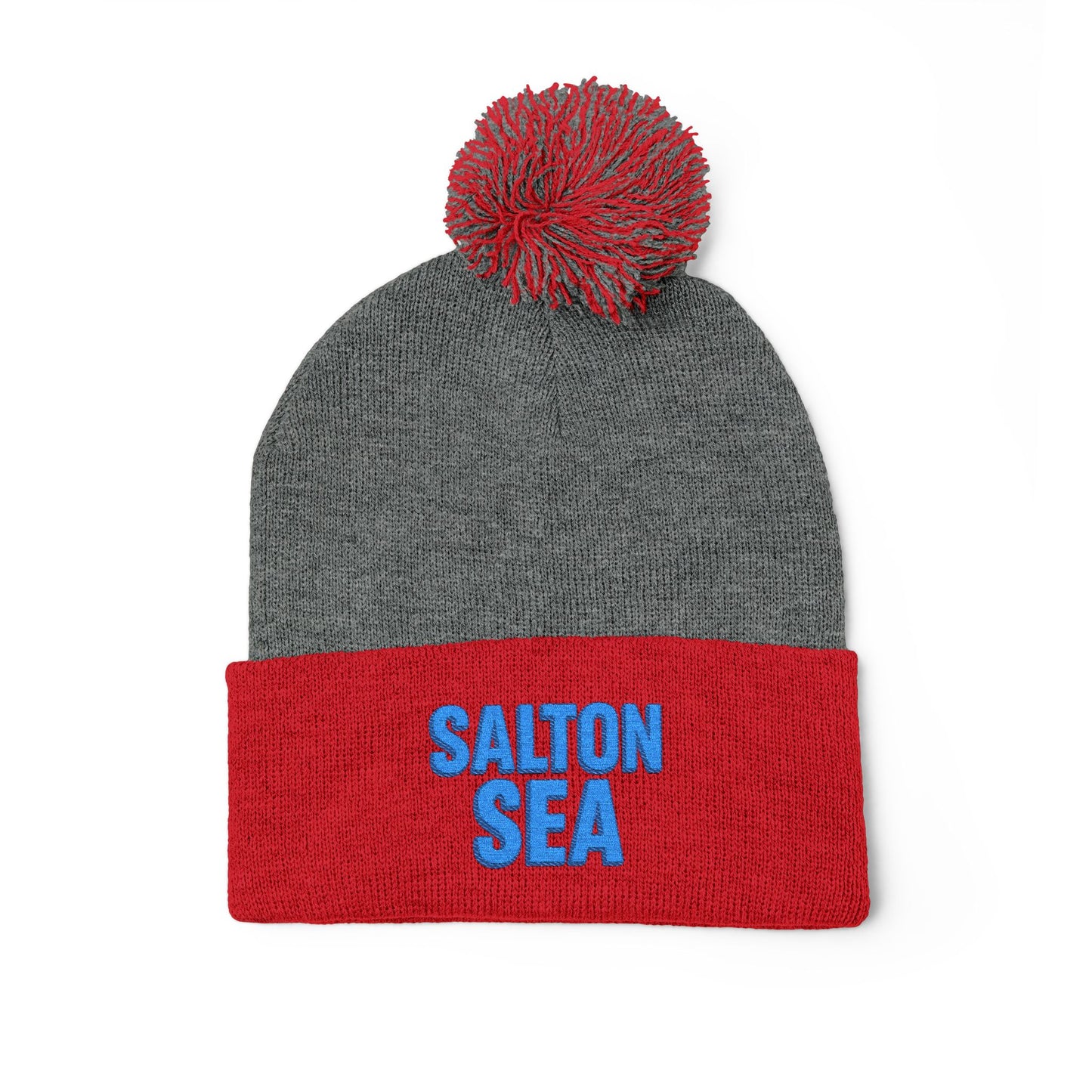 Salton Sea Pom-Pom Knit Cap (Embroidery)