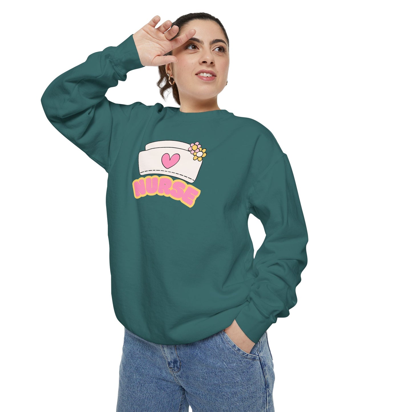 Nurse Love Sweatshirt, Cozy Gift for Healthcare Workers, Unique Gift for Nurses, Casual Medical Apparel, Nurse Appreciation