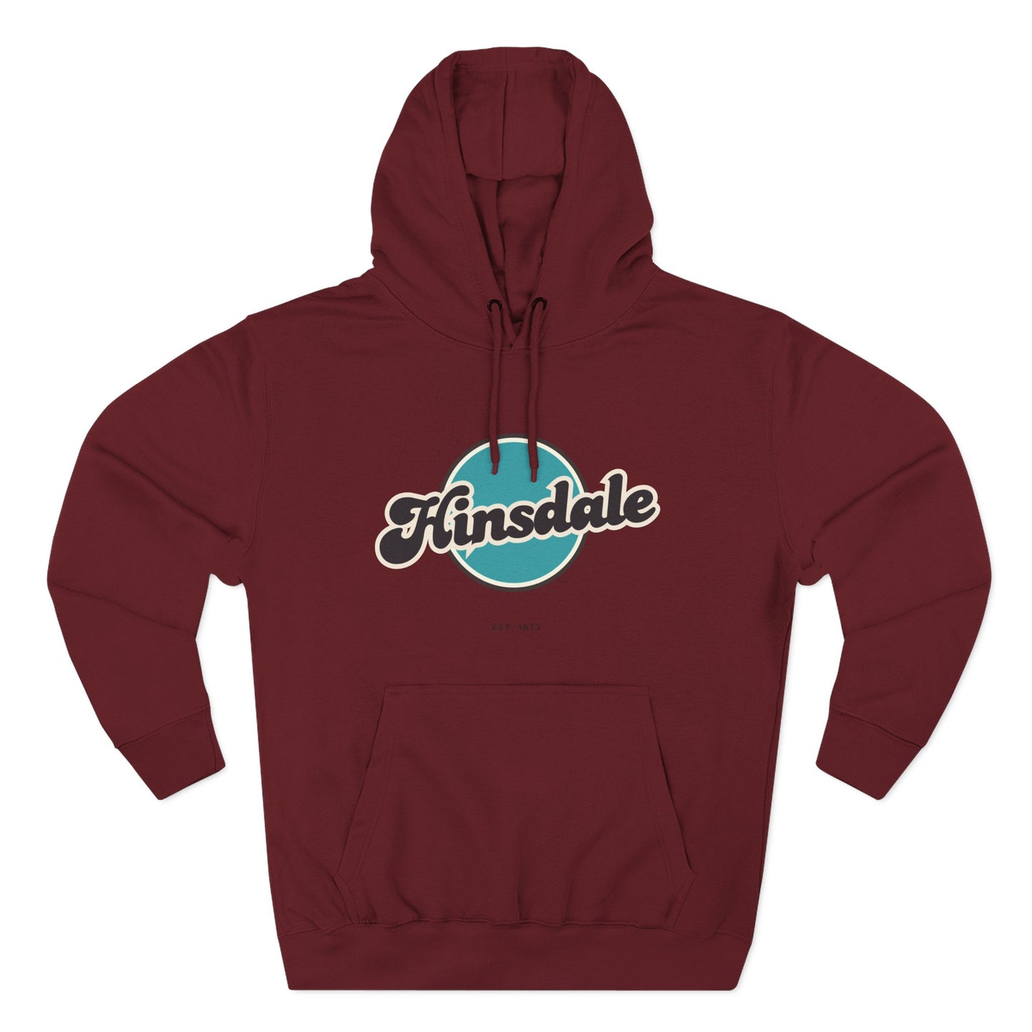 Hinsdale Retro Vibe Hoodie for Casual Days, Streetwear, Unisex Gift, Cozy Layering Apparel