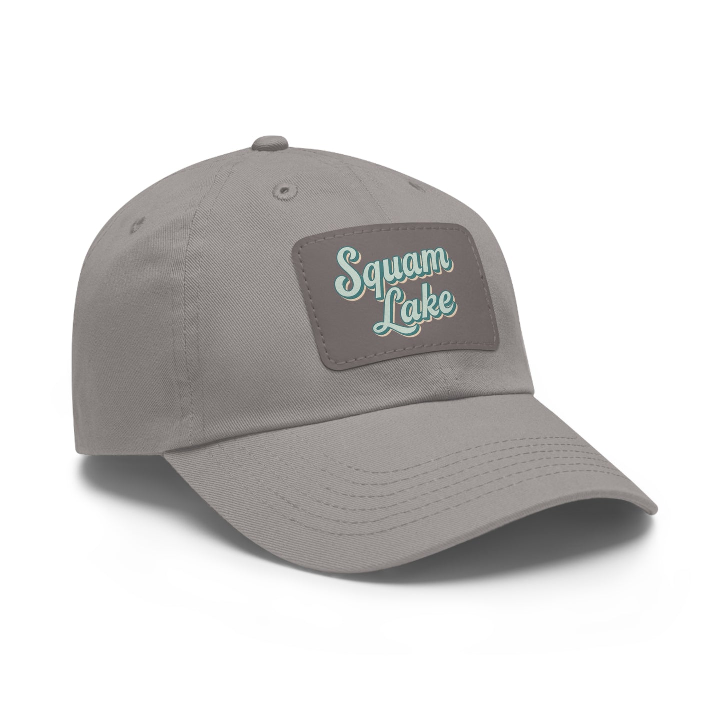Squam Lake Dad Hat with Leather Patch (Rectangle)