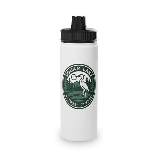 Squam Lake Stainless Steel Water Bottle, Sports Lid