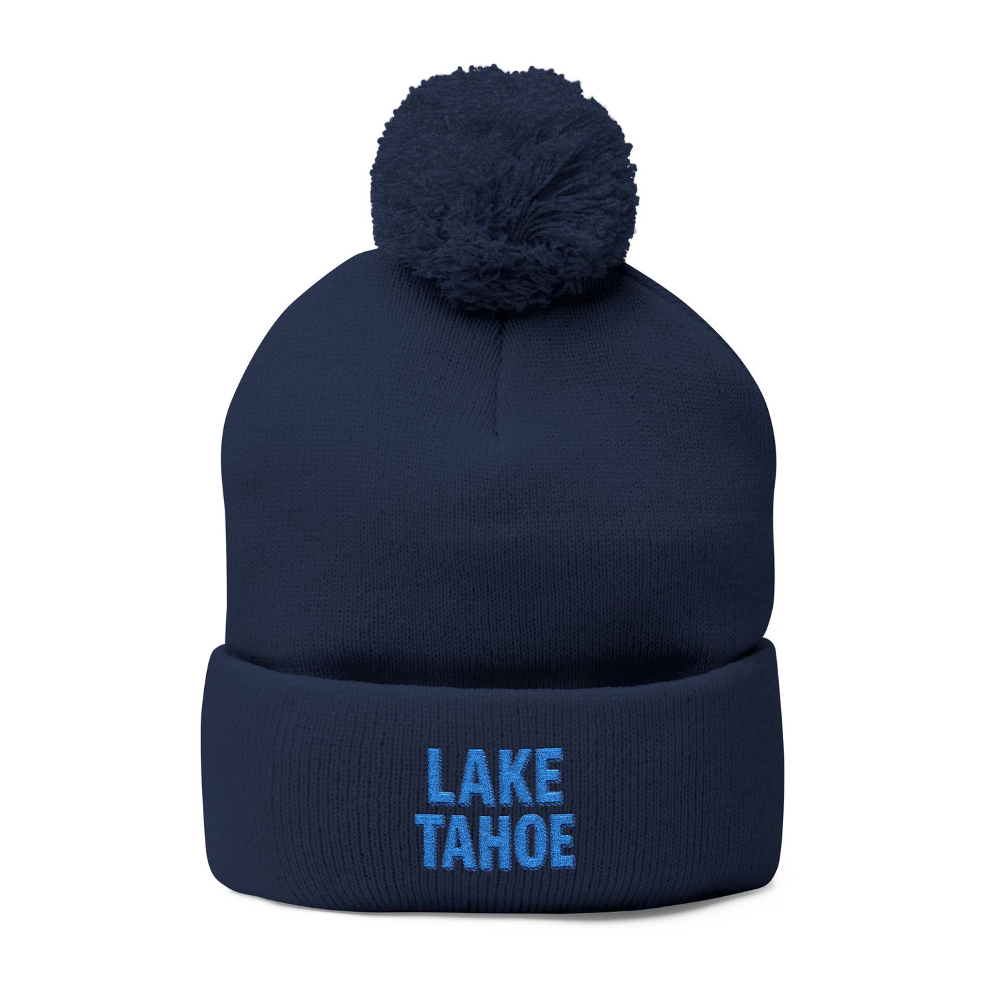 Lake Tahoe Pom-Pom Knit Cap (Embroidery)