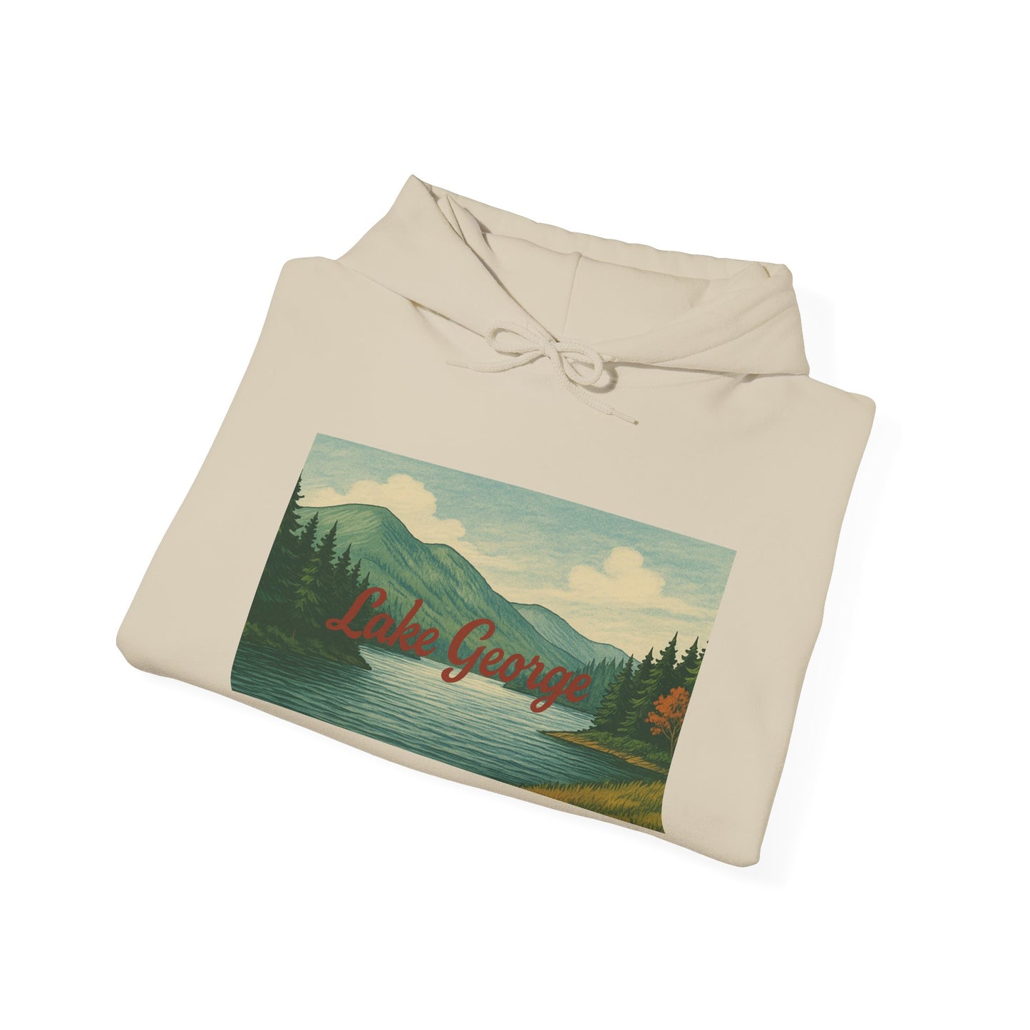 Lake George Hoodie, Cozy Casual Wear, Unisex Sweatshirt, Lake Lover Gift, Outdoor Adventure Apparel, Summer Retreat Fashion