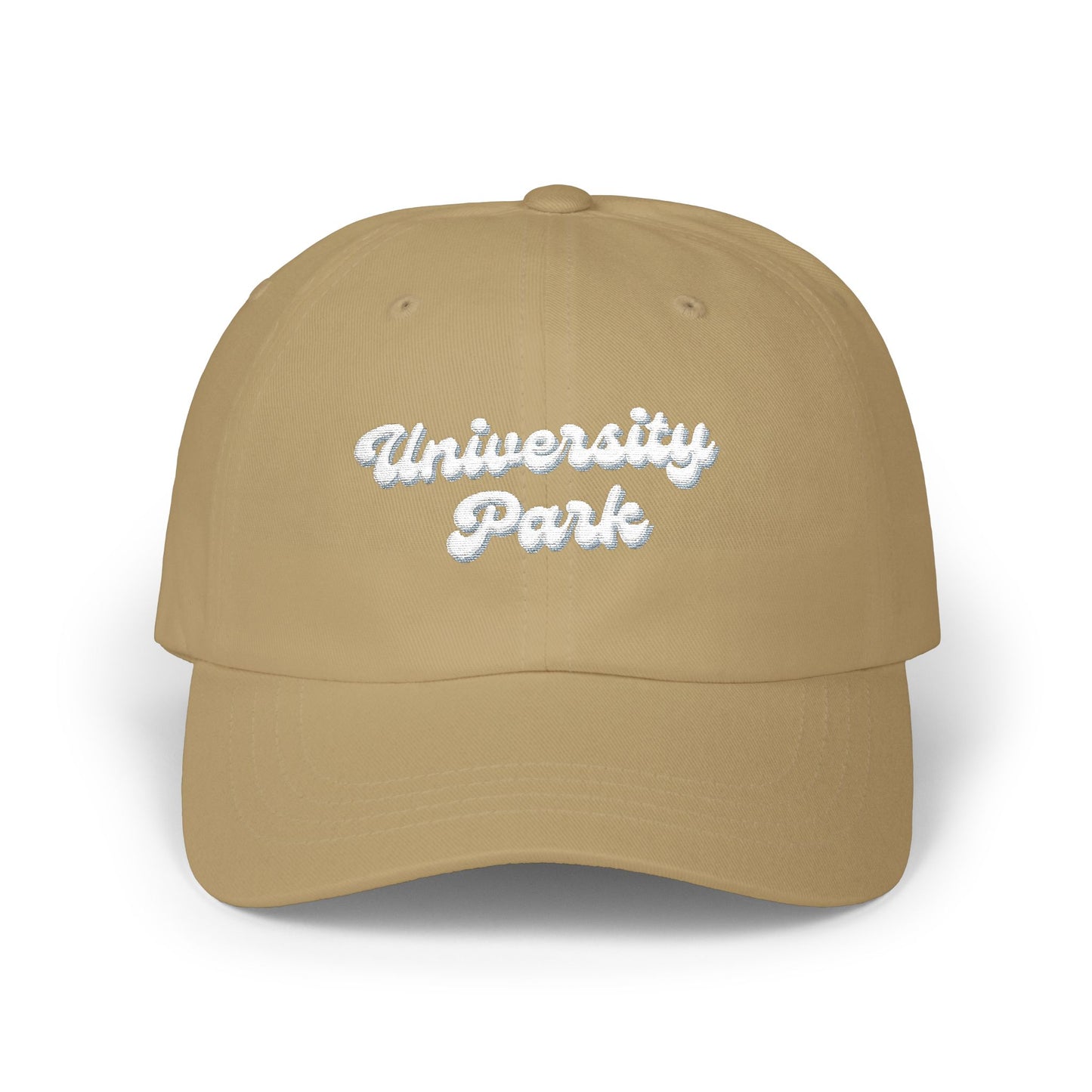 University Park Classic Dad Cap, Unisex Casual Hat, Summer Accessories, Trendy Headwear, Gift for Him, Outdoor Style