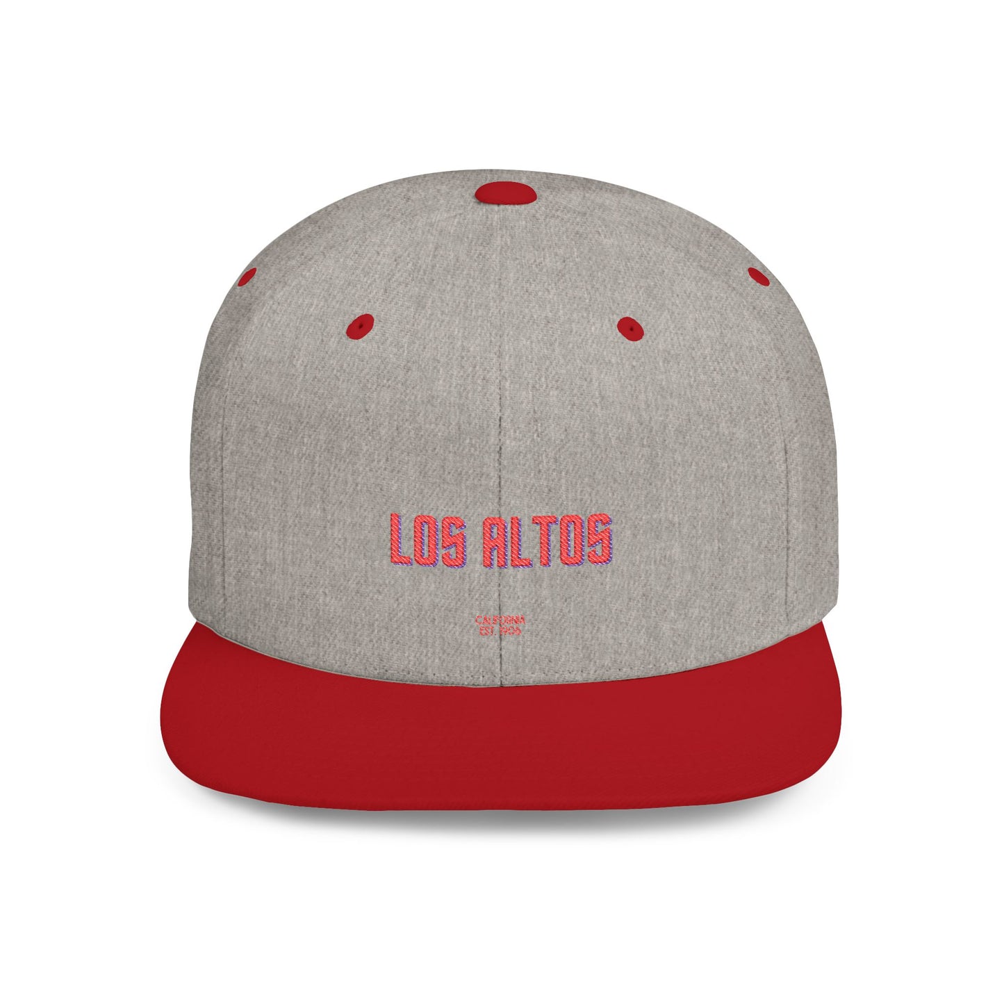 Los Altos Stylish Flat Bill Snapback Hat with Design, Perfect for Casual Outings, Streetwear, Gifts, Festivals, Everyday Wear