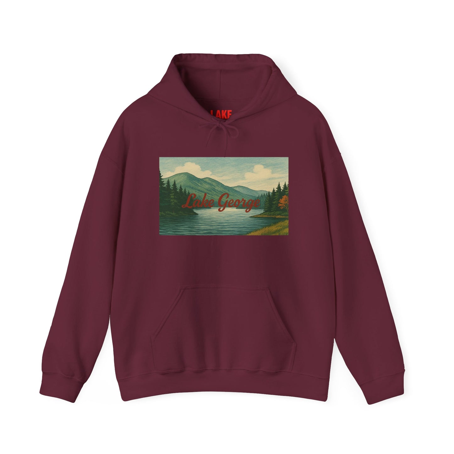 Lake George Hoodie, Cozy Casual Wear, Unisex Sweatshirt, Lake Lover Gift, Outdoor Adventure Apparel, Summer Retreat Fashion