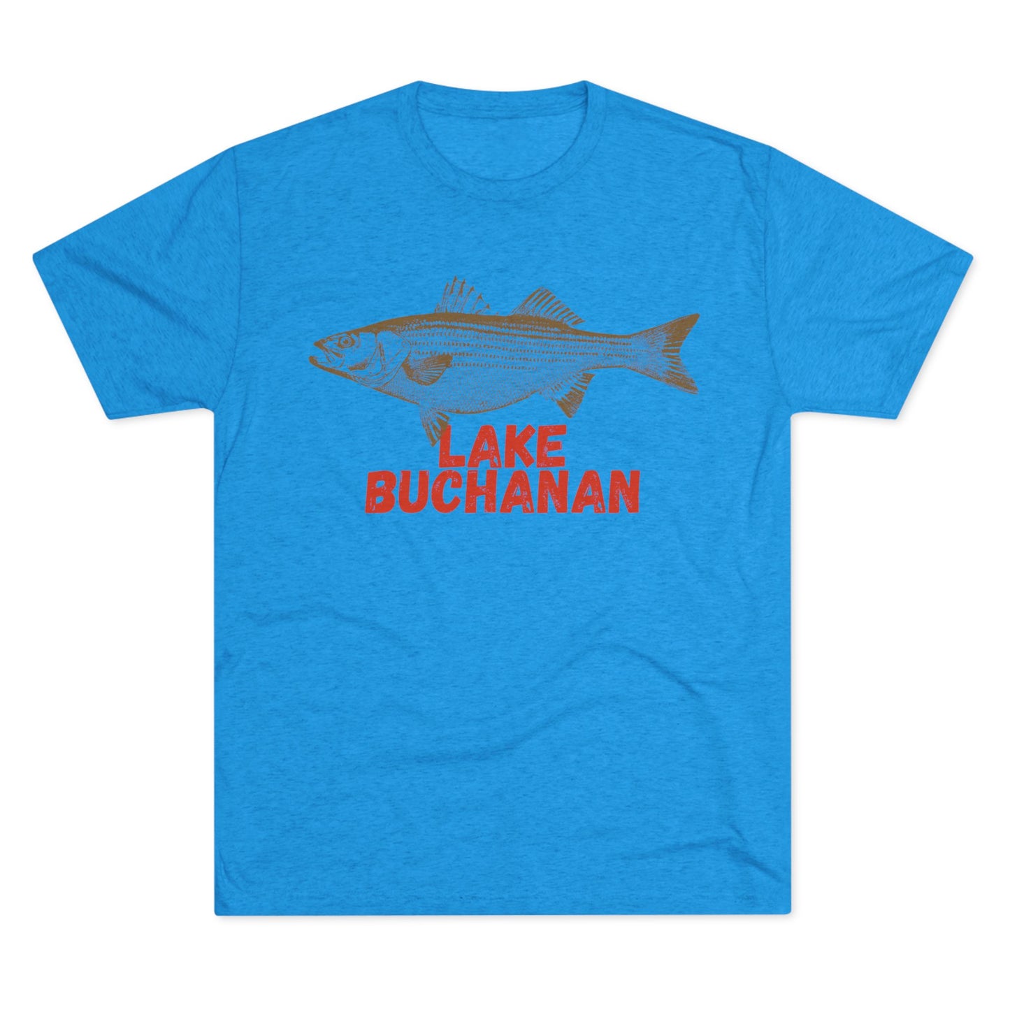 Lake Buchanan Fishing Tee, Unisex Crew Neck Shirt, Summer Lake Apparel, Gift for Fishermen, Outdoor Adventure T-Shirt, Lake House Style