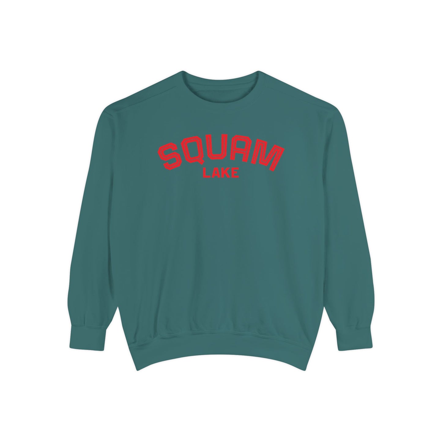Squam Lake Unisex Garment-Dyed Sweatshirt, Cozy Casual Wear, Perfect for Lakeside Gatherings, Great for Fall, Gift for Nature Lovers